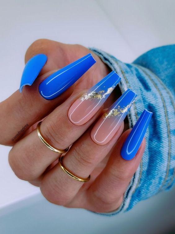 Light Blue & Baby Blue Nail Art Ideas