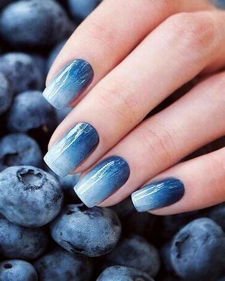 Light Blue & Baby Blue Nail Art Ideas