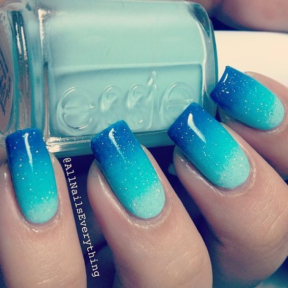 Light Blue & Baby Blue Nail Art Ideas