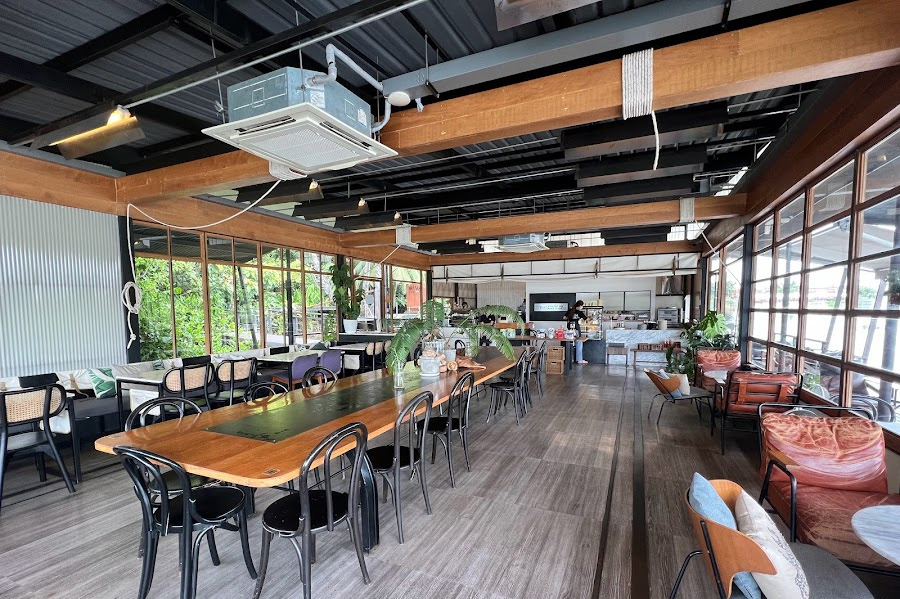 5 ร้านอาหาร ดอนหวาย ตลาดน้ำดอนหวาย แม่น้ำท่าจีน - ร้าน RIVA Floating Cafe